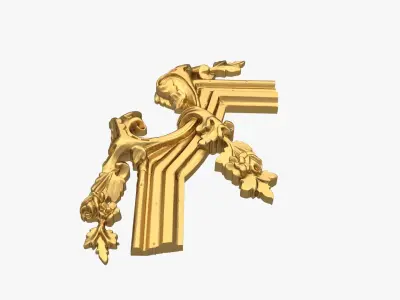 Classic  corner decor ornament 211  3D model