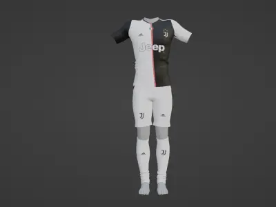 Juventus Sportwear Low-poly 3D model