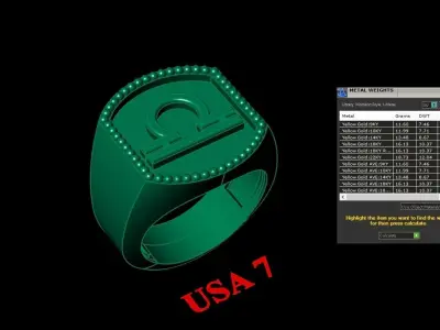 Libra Ring Version 2 For Print STL 3D print model