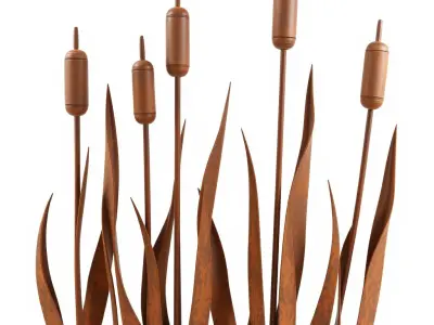 Rustic Cattail Reeds Model Pack Low-poly 3D model