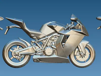 Collection of 20 motorbikes 3D print model