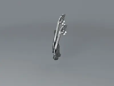 The Punisher double neck guitar  Free 3D model