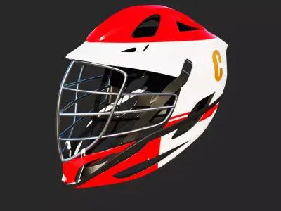 Helmet Lacrosse Low-poly 3D model