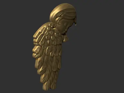 sleeping angel 3D print model
