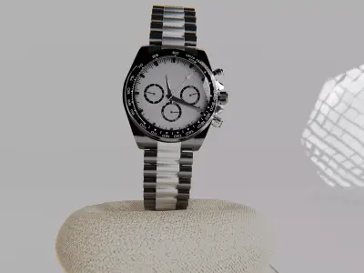 High Quality Luxury Wristwatch 3D Model  Realistic Chronograph Low-poly 3D model