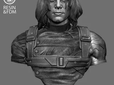 Wicked Marvel Winter Soldier Portrait Bust  3D print model
