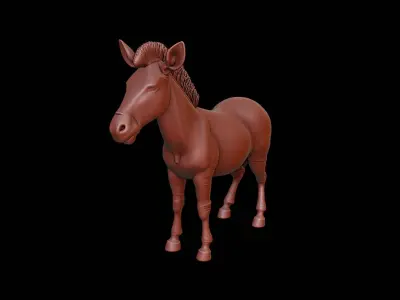 Zebra Animal Sculpture 3D print model buy