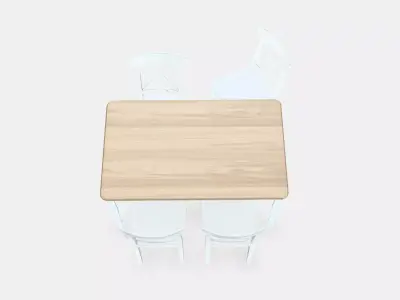 DANDERYD - INGOLF Table and 4 chairs Low-poly 3D model