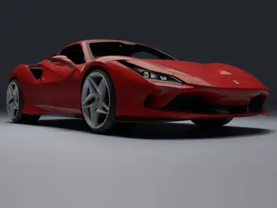 Ferrari F8 Low-poly 3D model