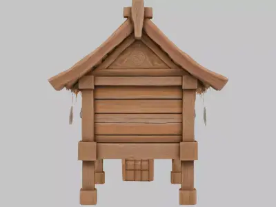 Nordic Canine Cottage Low-poly 3D model