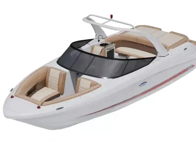 Powerboat Low-poly 3D model