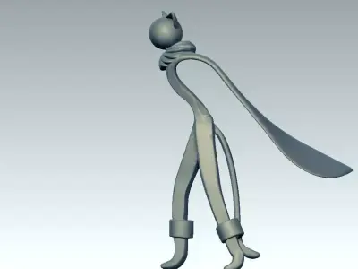 Sketch cat statue - Decor - 3D print 3D print model