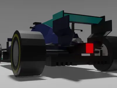 Low Poly F1 Car 3D model