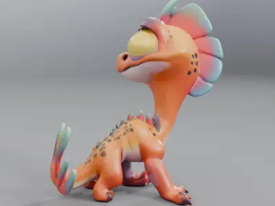 alien lizard 3D model