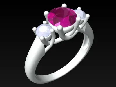 Diamond Ring - Womens Rings - N142210 3D print model