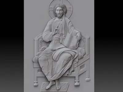 Jesus Christ Enthroned 3D print model