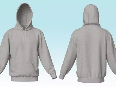 Hoodie for men 2 3D model