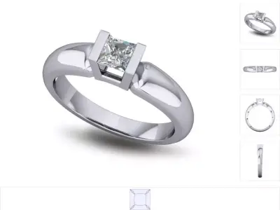 Women ring 3dm stl render detail 3D print model 15