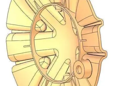 Volkswagen plastic center rim cover print model 3D print model