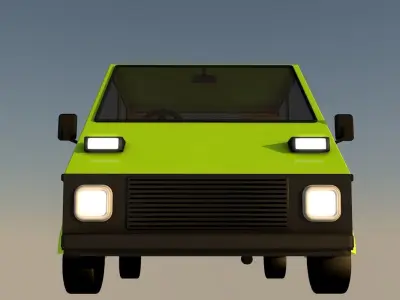 Cartoon car  Low-poly 3D model