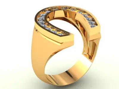 anillo  Herradura Horseshoe Ring 3D print model