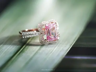 03609 sapphire and diamond ring 3D print model
