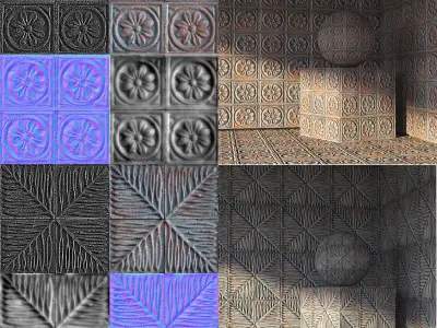 concrete tile set 02 Texture