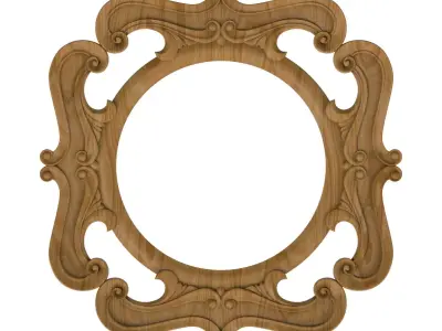 Carved picture frame STL 3D model 115