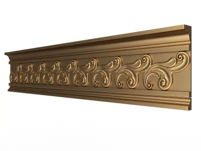 Cornice Decoration Molding 011 Low-poly 3D model
