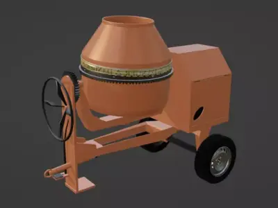 concrete mixer mezcladora de concreto trompo para cemnto 3D model