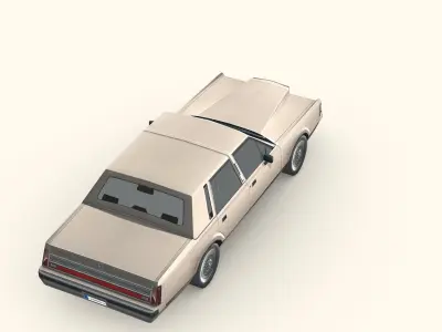 Lincoln Town Car 1989 Low-poly 3D model