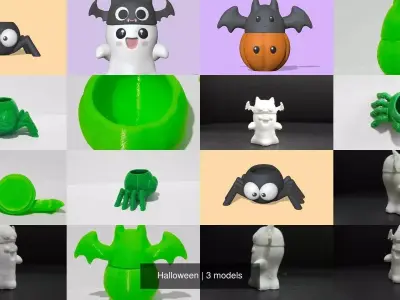 Halloween ghost 3D Model Collection