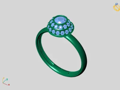 Women Ring 3DM Womens Ring 3d models 3D print model 3D print model 63