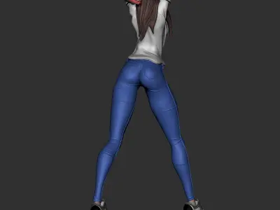 Baseball Girl 3D print model