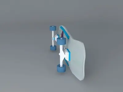 1985 Tracker Lester Kasai Clown complete skateboard Free 3D model