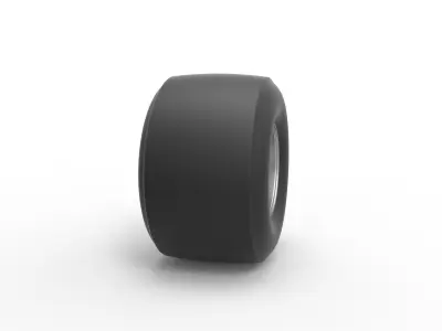 Rear wheel of Vintage Funny Car Scale 1 to 25 3D print model