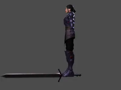Knight Girl Laura UNREAL ENGINE 5 3D model