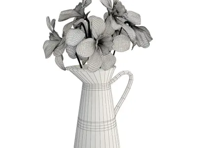 Bouquet of Flowers in Vase  3D model