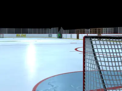 Ice Hockey Rink- Apocalypse Low-poly 3D model