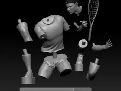 Rafael Nadal 3D Printable 2 3D print model