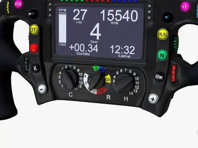 MP4-31 Steering Wheel Low-poly 3D model