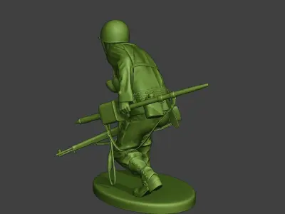 American engineer soldier ww2 Crouch A9 3D print model
