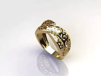 Fancy Womens Rings Plain Rings Ready STL 3DM Models Rings 3D print model 38