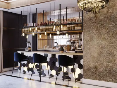 Luxury Restaurant  Low-poly 3D model