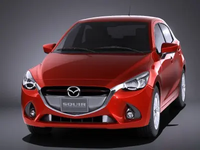 Mazda 2 2017 VRAY 3D model