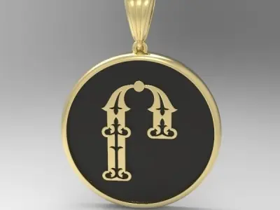 Decorative Letter Rh 3D print model