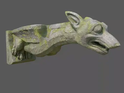 Gargoyle08 Low-poly 3D model