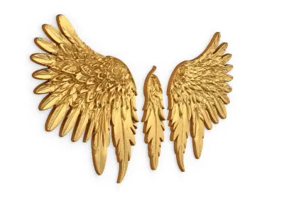Wings Printable carved decor 01 3D print model