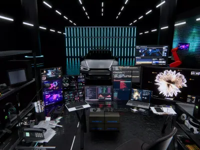 sci-fi space 3D model