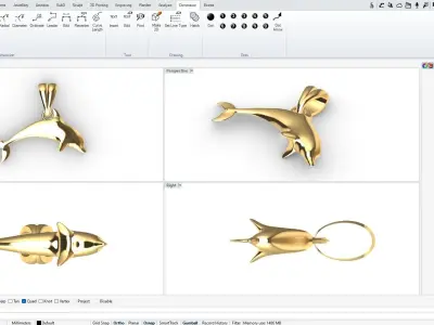 Dolphin Pendant 3D print model